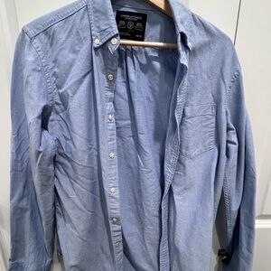 American Eagle Outfitters Blue Casual Button Down Shirt